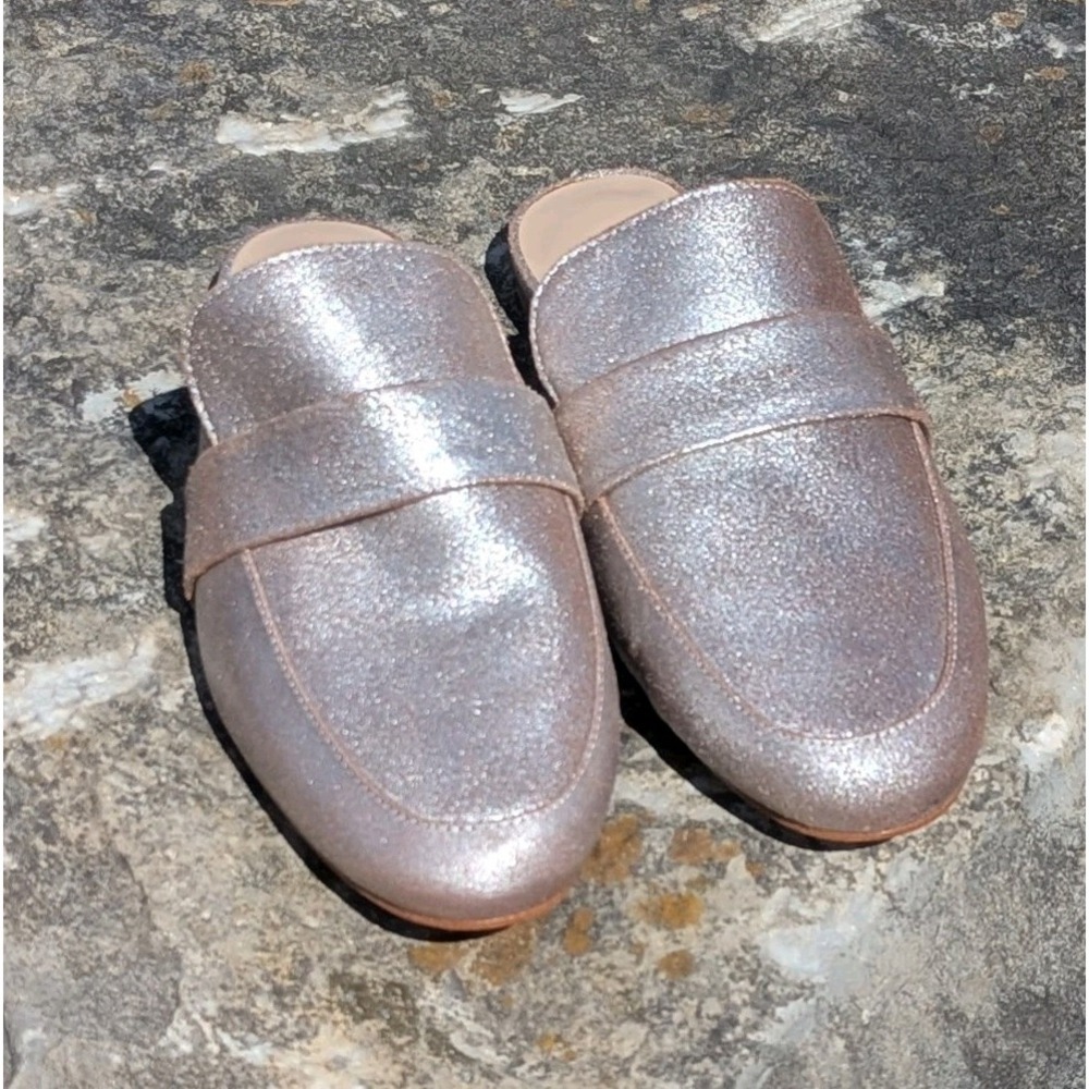 Quiet Luxury Penny Loafer Rose Gold Slide On Mules Minimalist Lord & Taylor 9